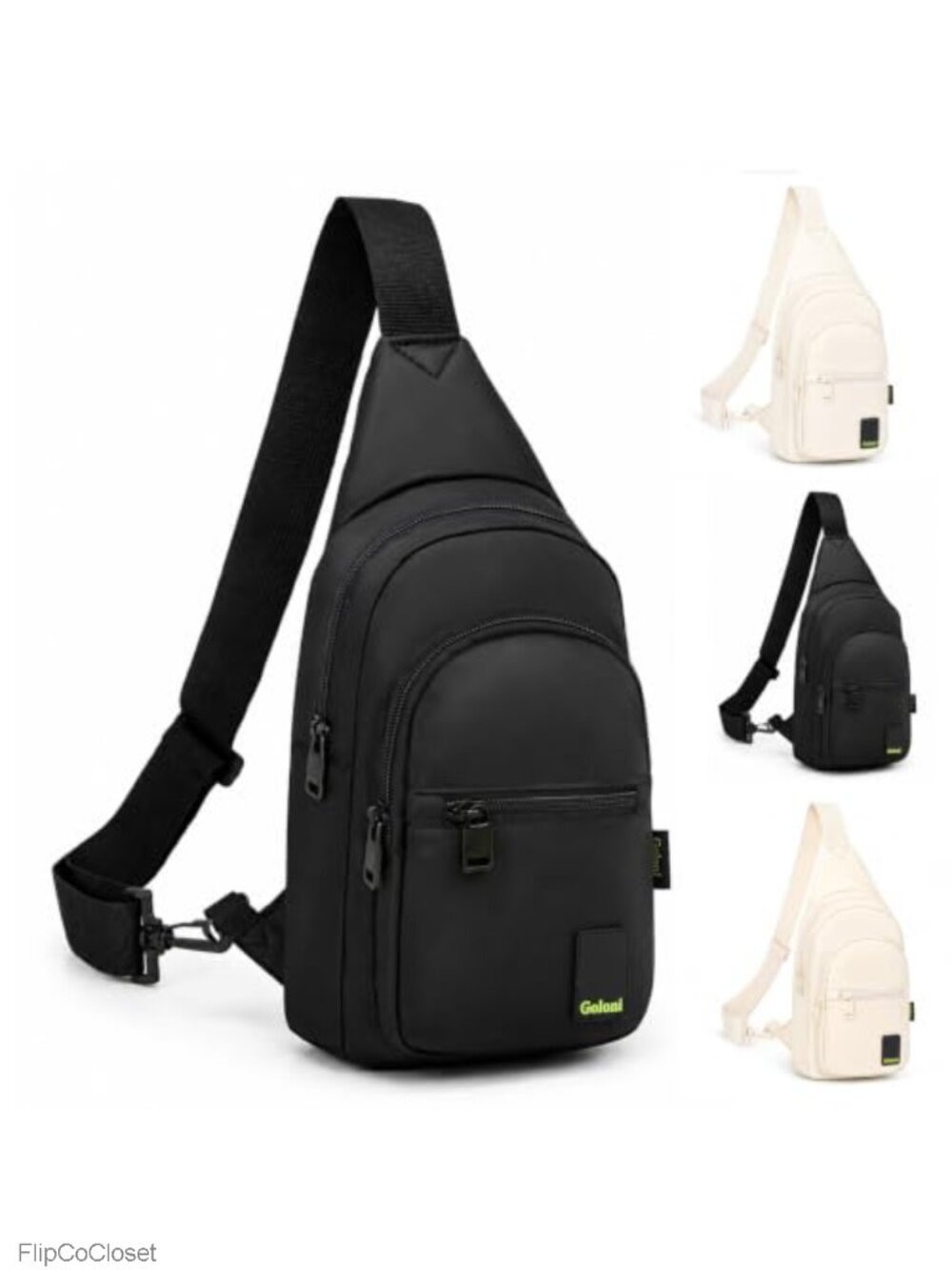 Men's Small Sling Crossbody Bag Adjustable Strap Chest Bag Nylon